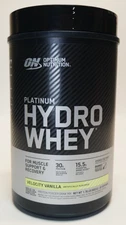 Optimum Nutrition, Platinum Hydro Whey, Velocity Vanilla, 1.8 lb Exp. 09/27