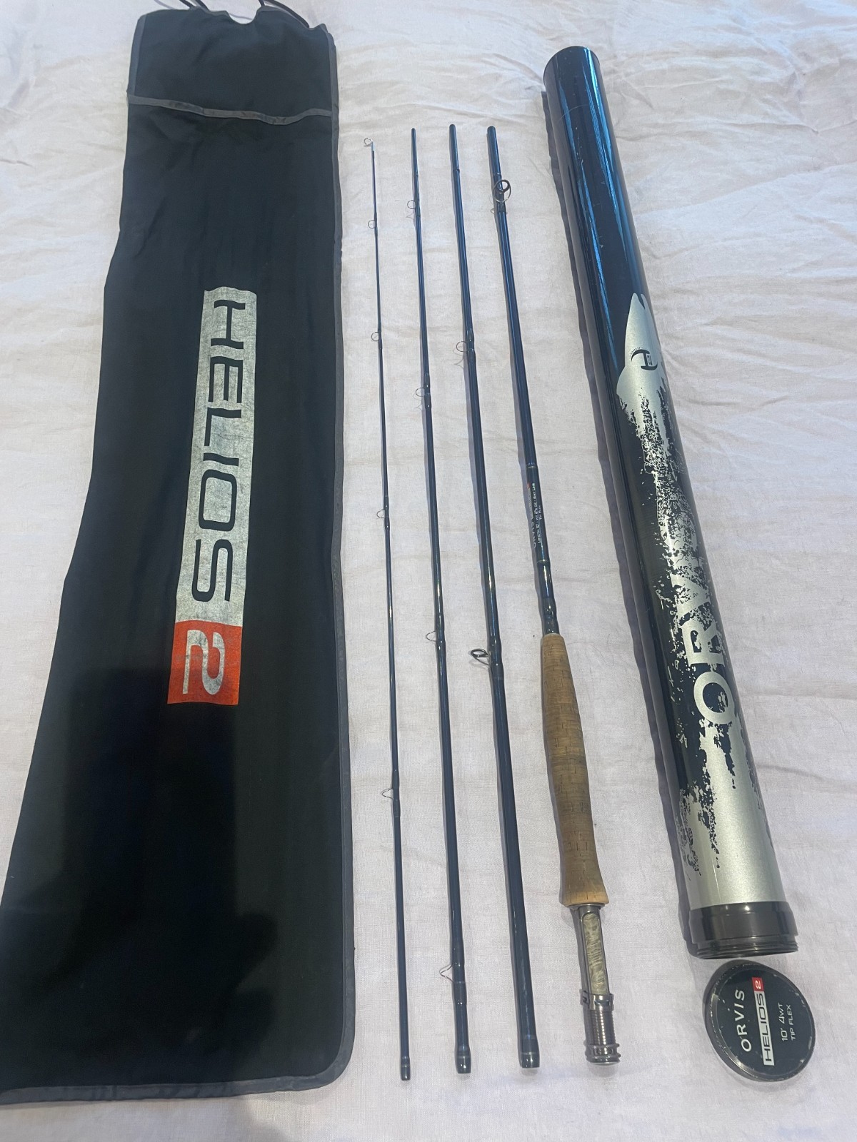 Orvis Helios 2 Fly Rod, 10ft, #4wt, 4pc, original tube and sock, good condition.