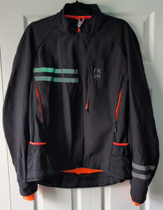 used Men's black & orange XL Decathlon TriBan RC500 Cycling Jacket vented