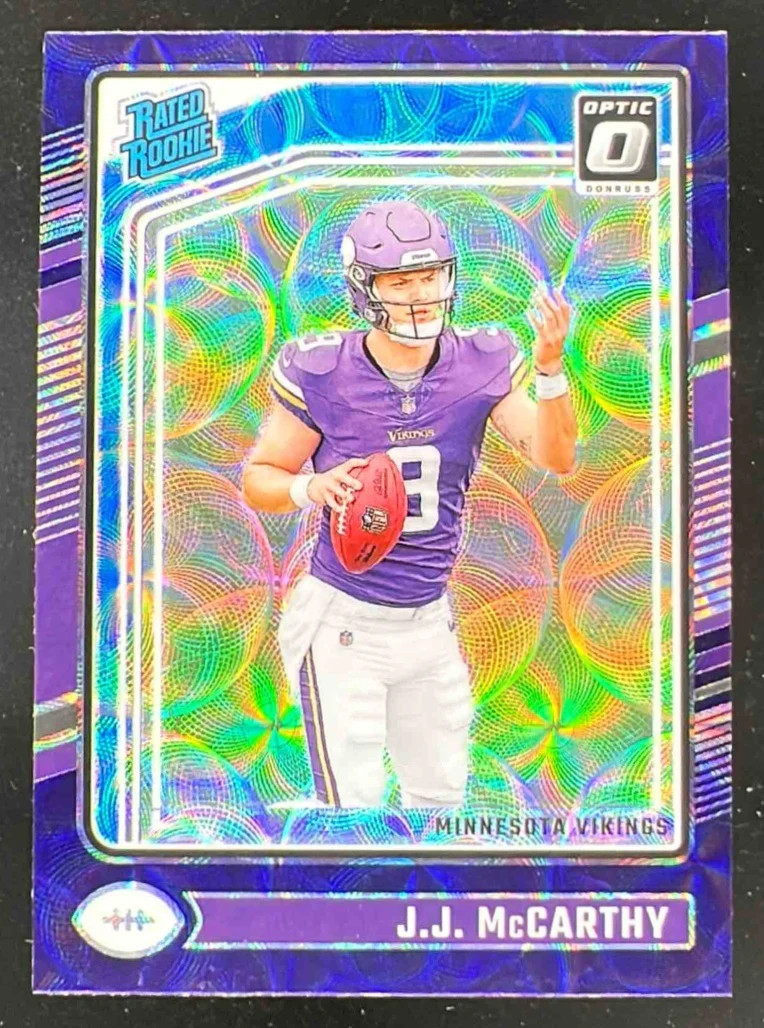 2024 Panini Donruss Optic Purple Scope #235 J.J. McCarthy Rated Rookie