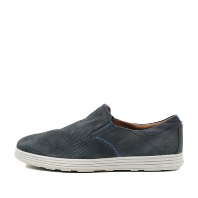 Dunham Herren DAH13BL Slipper Blau Leder Atmungsaktiv Komfort Slip-On EU 46