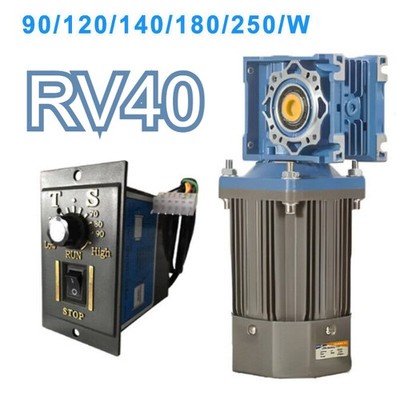 RV40 90/120/140/180/250WAdjustable Worm Gear Speed Reducer Motor With Controller