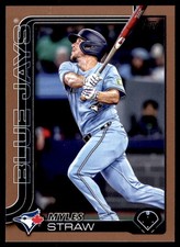 2025 Topps Update Myles Straw #US340 /2025 Gold Toronto Blue Jays