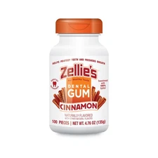 Zellie's 100% Xylitol Cinnamon Gum - Vegan Gluten Free 100 Count