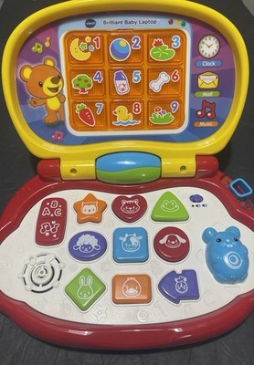 VTech Brilliant Baby Laptop Learning Interactive Travel Kids Lights Up