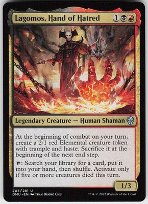 LAGOMOS, HAND OF HATRED 205 UC NEAR MINT
