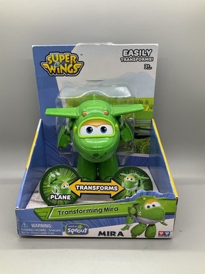 Super Wings Transforming Mira Green Airplane Bot Figure Toy 5 Inch 2016 New
