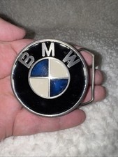 VTG BMW Enamel Belt Buckle Made in USA Enamel Logo Rare