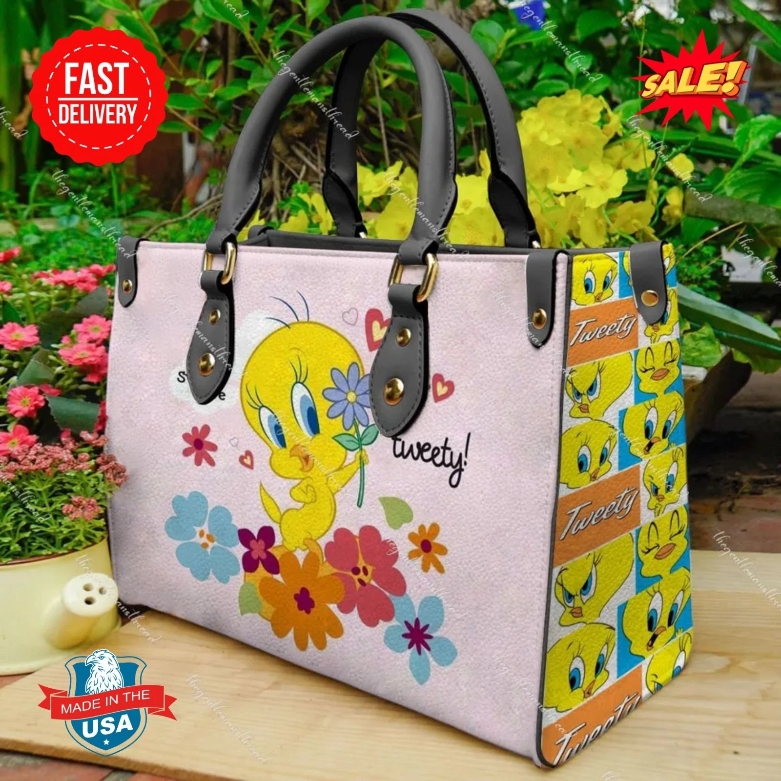 Tweety Birds Leather Handbag