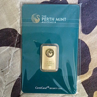 The Perth Mint 5 g Barren 99 99% CertiCard Security Case Känguru