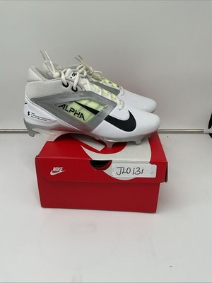 Nike Alpha Menace 4 Pro FD7037-100 Men's US 8 White Black Football Cleats JLO131