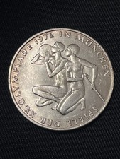 1972 Germany Munich Summer Olympics XX ATHLETES on 10 Mark Silver Coin i76821