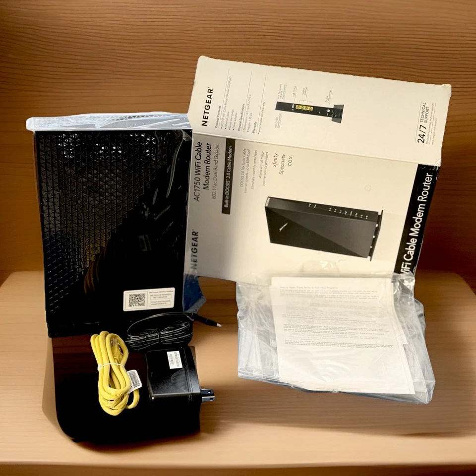 NETGEAR AC1750 Wi Fi Cable Modem Router Still In Plastic in Open Box! - Image 4 of 4