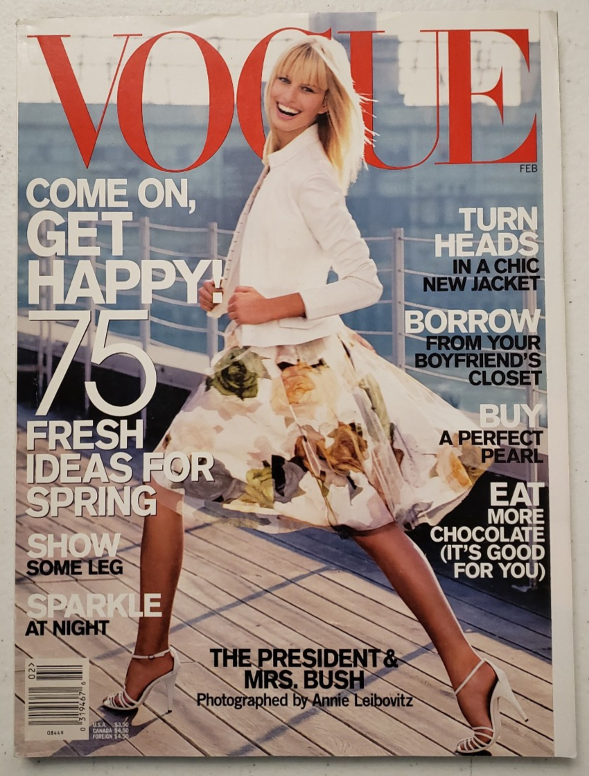 Vogue Magazine February 2001 Karolina Kurkova~Kate Moss~Gisele