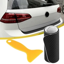 Carbon Fiber texture Car Rear Bumper Trunk Protector Corner Trim Car Accessories