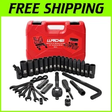 Portable 49-Piece 1/2" Dr. Socket Set with Storage Case