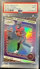 2024 Absolute Bucky Irving Rookie Purple Spectrum SSP 2/5 PSA 9 MINT Buccaneers