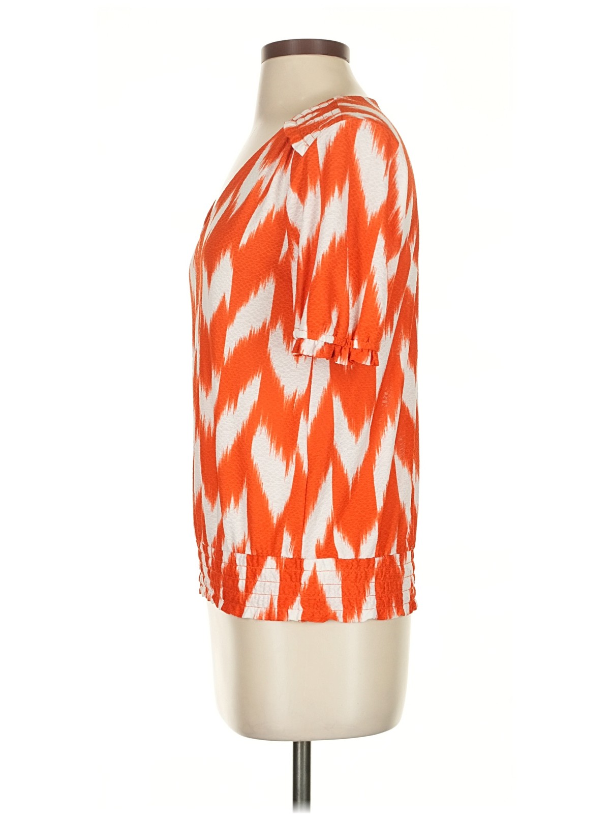 MICHAEL Michael Kors Women Orange Short Sleeve Blouse XS thumbnail 4