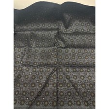 Mens Geometric Floral Medallion Pocket Square Dark Grey Green Brown