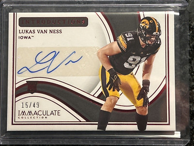 2023 Panini Immaculate - Lukas Van Ness - AUTOGRAPHED ROOKIE CARD /49 - Packers