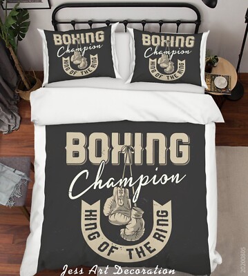 3D Fitness Logo Illustration Quilt Cover Set Bedding Sets Pillowcases Queen