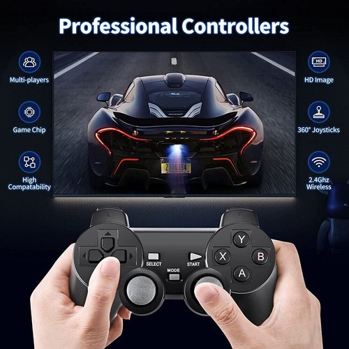 Wireless HDMI 4K TV Game Stick Console Built-in 64GB 20000+Retro Games+2 Gamepad - Bild 19 von 24