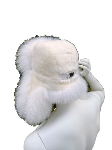 Paul Leinburd Crown Cap White Aviator Large Ear Flap Winter  display picture 3