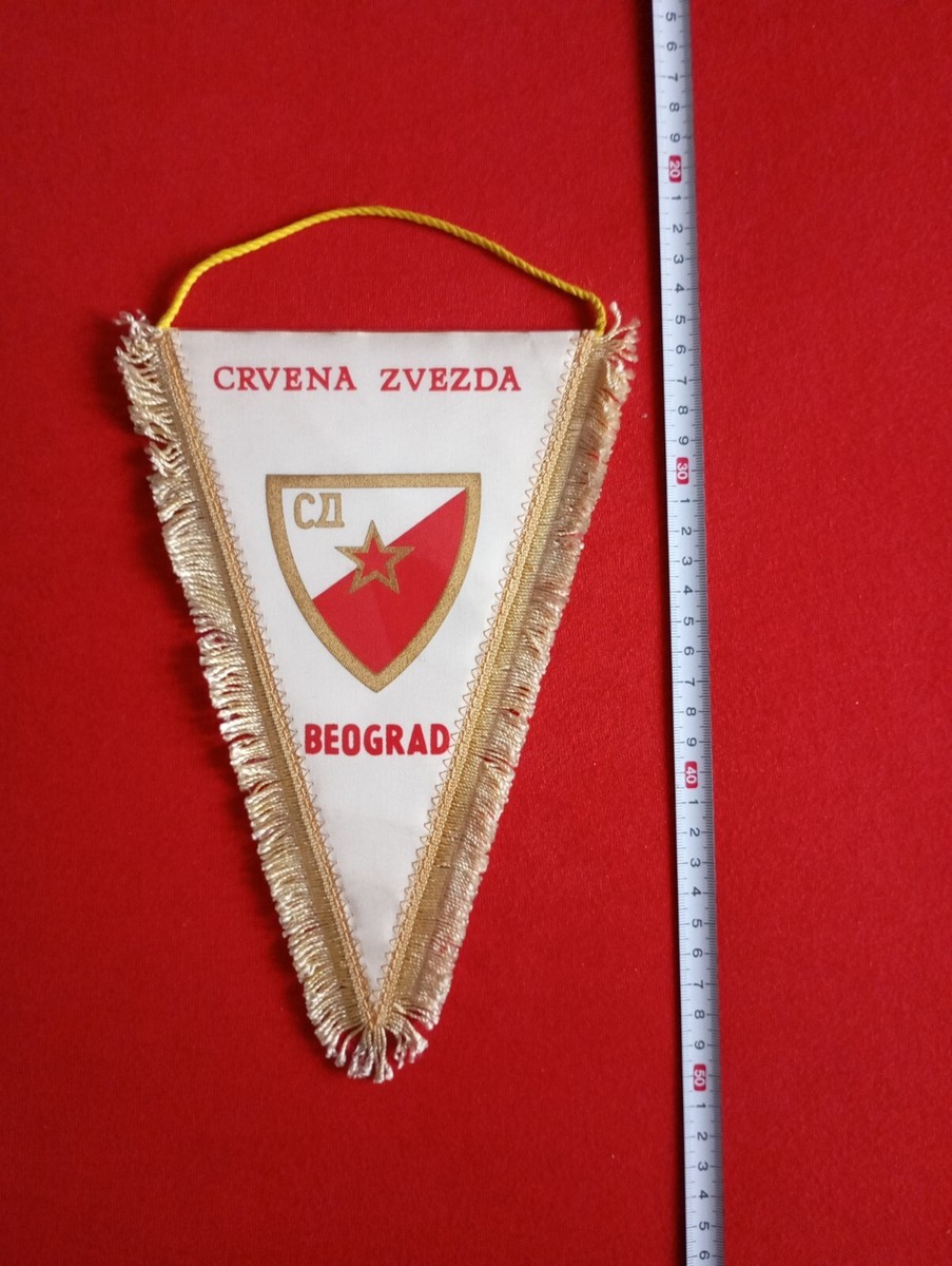 Ancien petit Fanion en tissu-Football - CRVENA ZVEZDA BELGRAD