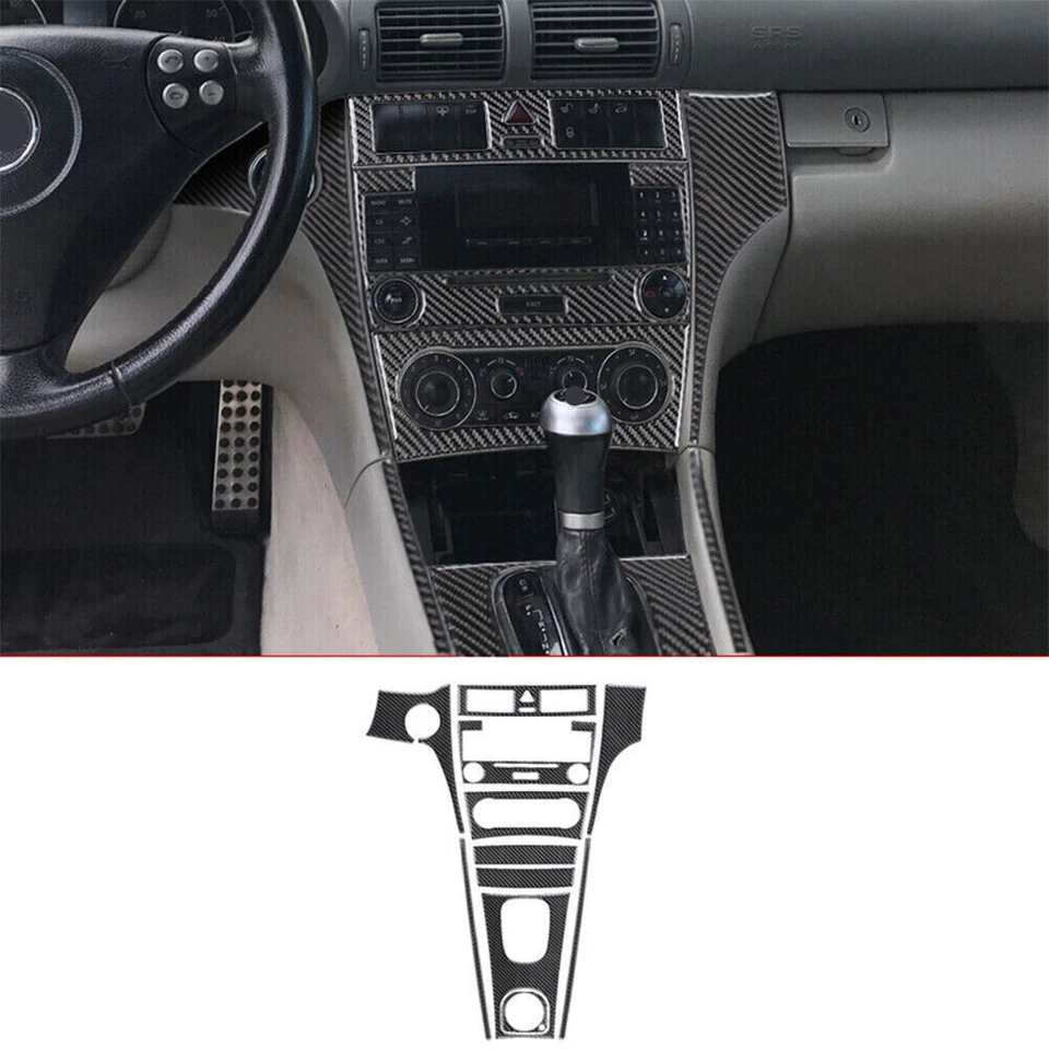 Kit completo de cubierta de fibra de carbono para Mercedes-Benz Clase C W203 2005-2007 17 piezas Foto 4 de 4