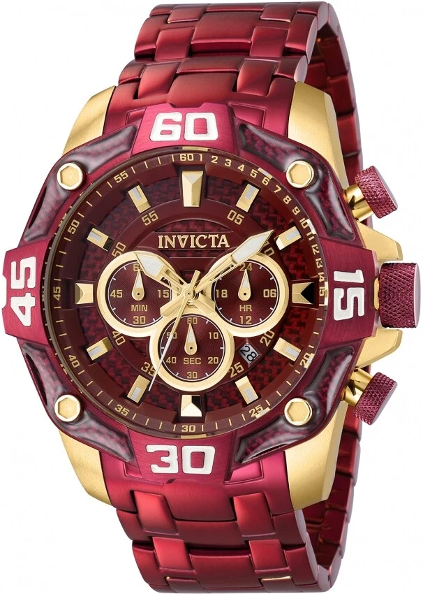 Red invicta best sale watch
