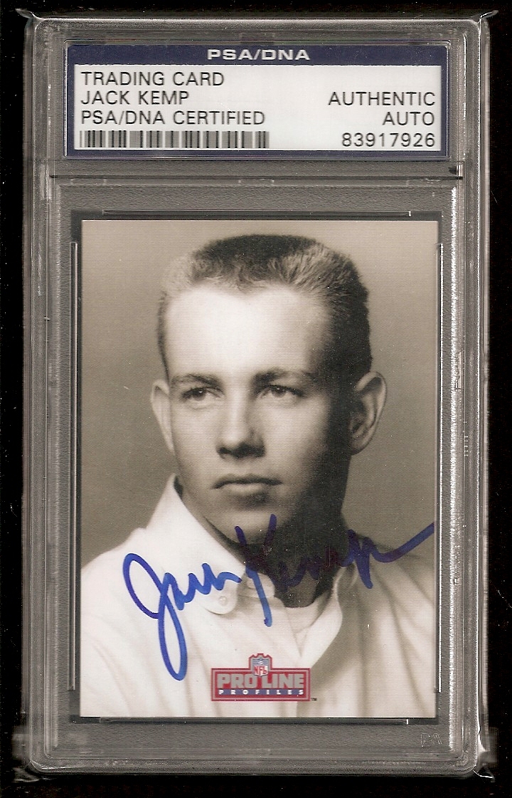 Jack Kemp HOF Bills 1992 Pro Line Profiles Signed Auto PSA/DNA