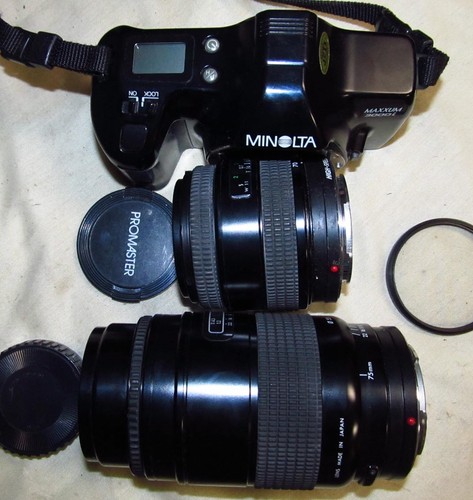 MINOLTA MAXXUM 3000i Camera w/ProMaster Spectrum 7 75-200mm 28-70mm Lenses J225 - 第 6/12 張圖片