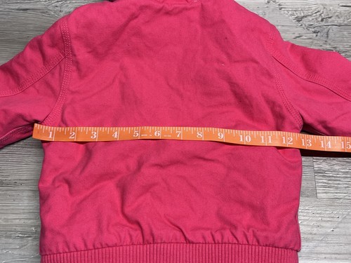 Carhartt Sherpa Lined Insulated Hooded Canvas Full Zip Jacket Toddler Size 18 Mo - 第 8/9 張圖片