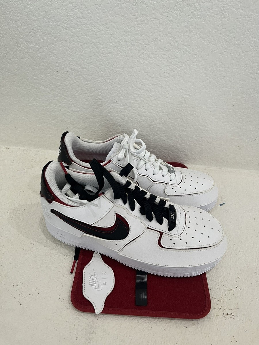 Nike Air Force 1/1 White Varsity Red Black Mens Sz 6/ Women's Sz