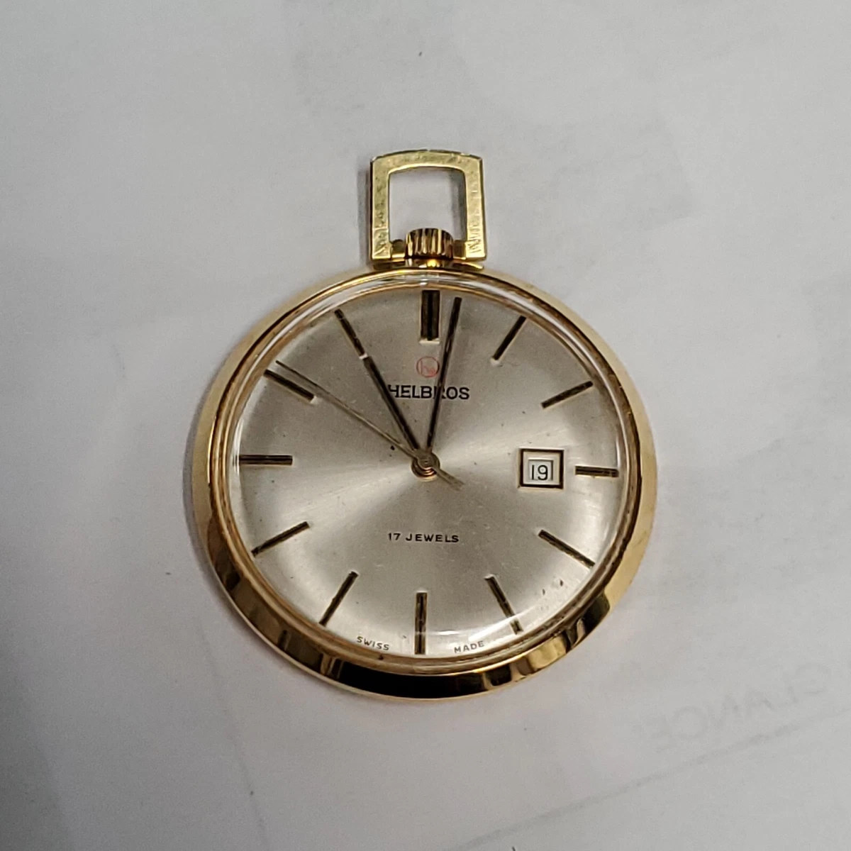 Helbros pocket top watch 17 jewels