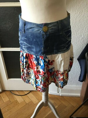 Desigual Patchwork Jeansrock Rock Gr. 36