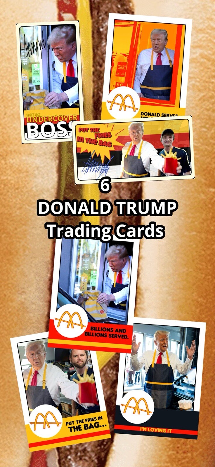 10pcs DONALD TRUMP 47th President Trading Cards - Collector Paper Cards With Case
