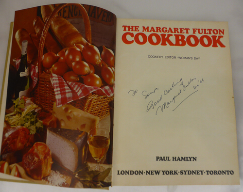 Margaret Fulton Cookbook Cooking Hard Cover Signed 1st Edition 1968 Paul Hamlyn