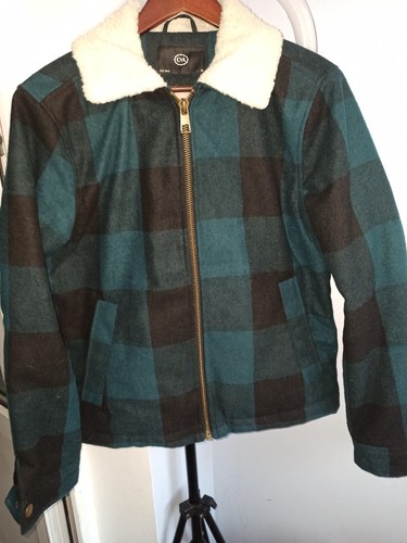 С&A wool shearling sherpa jacket blazer coat - Picture 19 of 20
