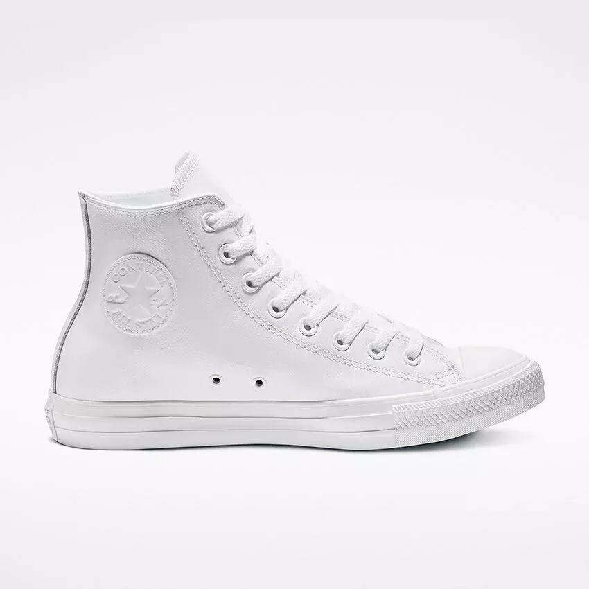 Chuck Taylor All Star High Top Leather Mono White 1T406 | eBay