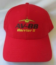 AV-8B HARRIER II RED CAP HAT - SIZE L/XL (FITS MORE M/L)