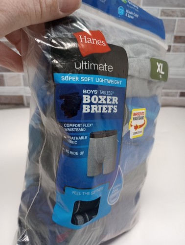 NEW Hanes BOYS Size XL (18) Ultamate 4 Pair Boxer Briefs - Picture 2 of 7