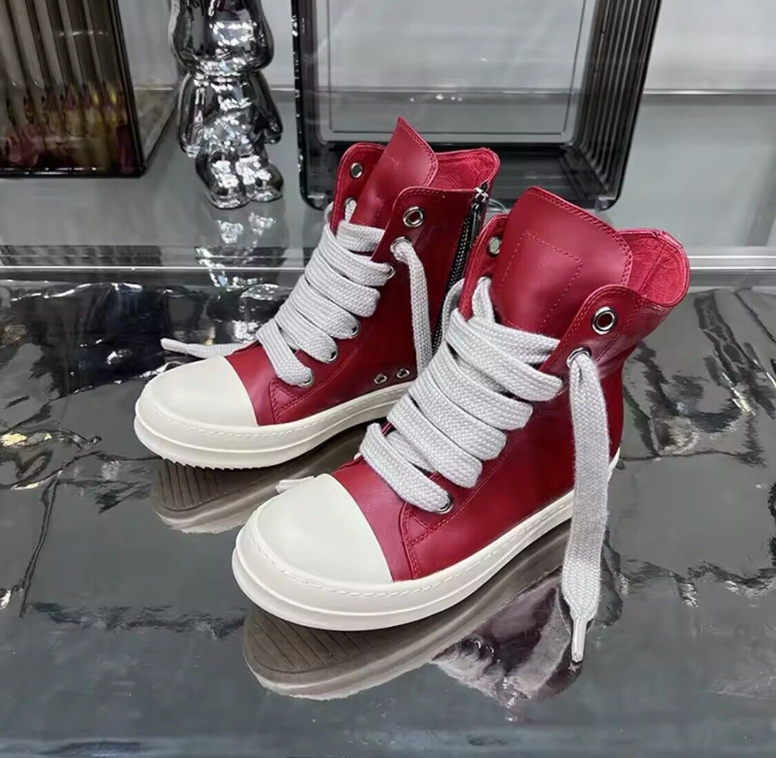 Size 10.5 Rick Owens Porterville Jumbo Laces High Top Size 10.5 Rick Owens Porterville Jumbo Laces High Top