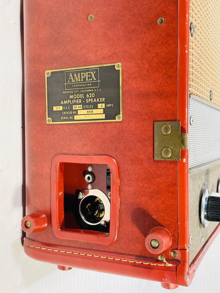 Vintage Ampex 620 Suitcase 6V6GT DIY Guitar Harp Tube Amplifier w/ JBL