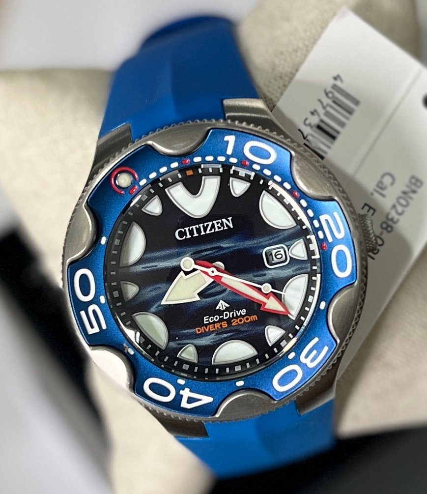 Citizen Promaster Blue Dial Orca Dive Watch Polyurethane Band