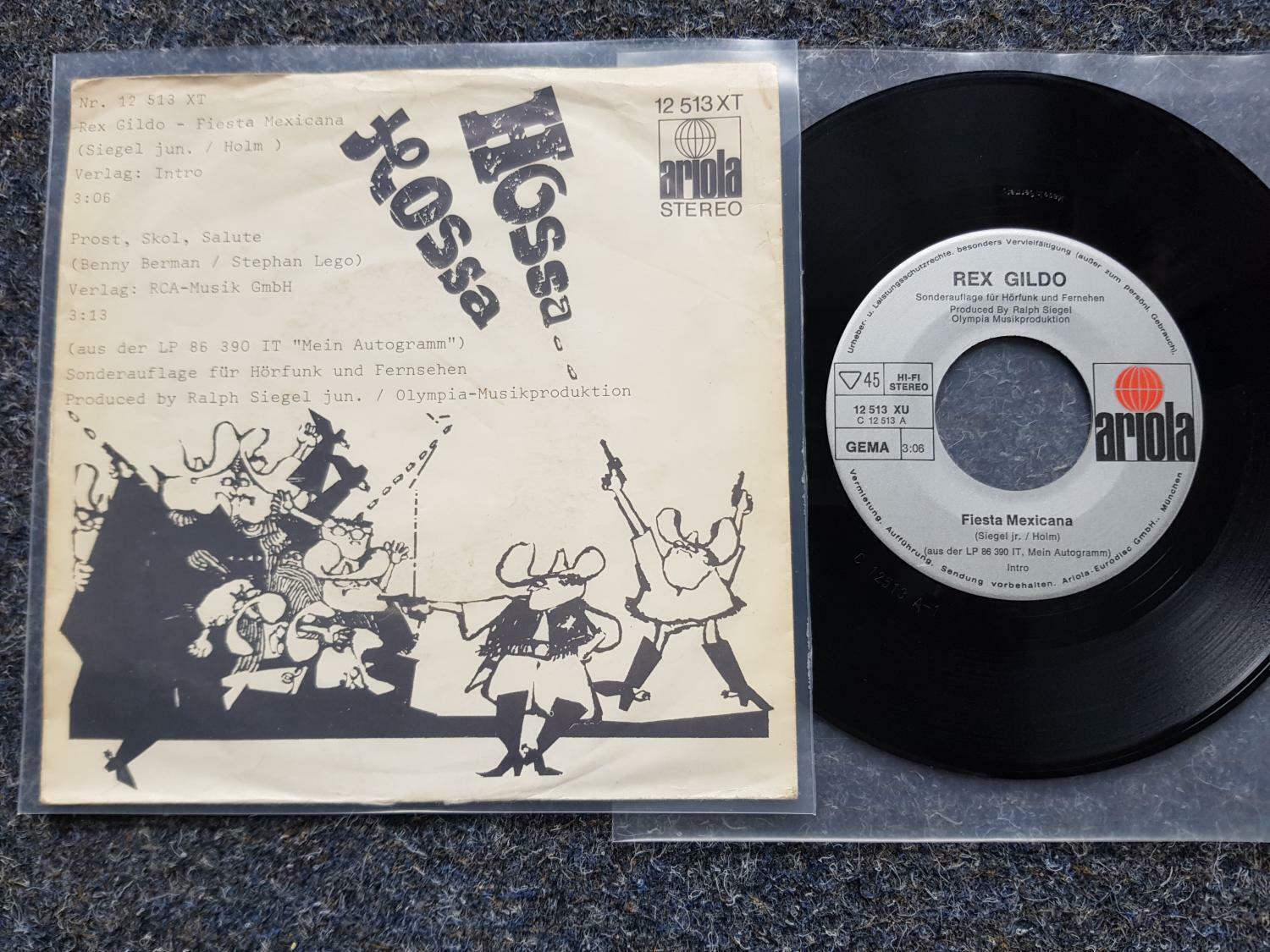 7"" Single Vinyl Rex Gildo - Fiesta Mexicana/ Prost, Skol, Salute SONDERAUFLAGE