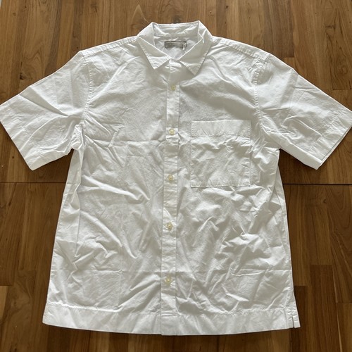 NWT New EVERLANE White Short Sleeve Cotton Shirt Oversized Boxy Fit Size Medium