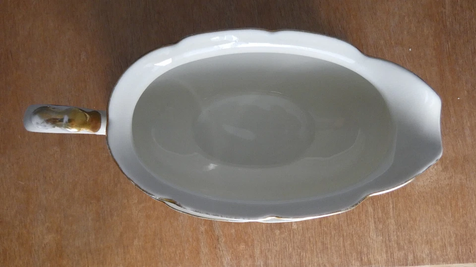 Mitterteich Bavaria große Sauciere weiß mit Goldrand *SEHR GUT* - Bild 2 von 4