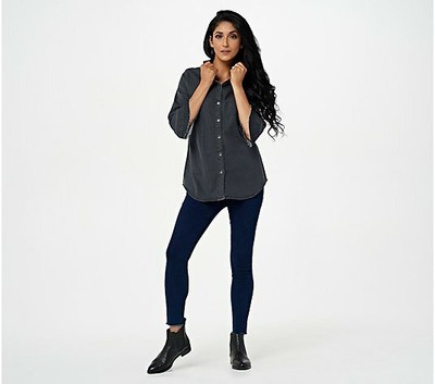 Kim Gravel Stretch Denim Blouse 