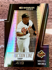 2005 Donruss Production Line OBP Die Cut /10 Melvin Mora #PL-8